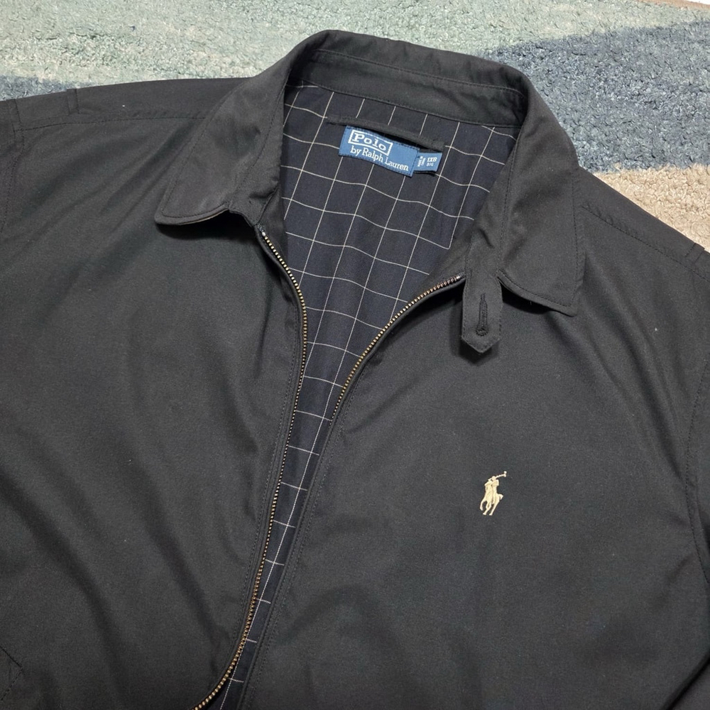 Polo Ralph Lauren Harrington Jacket Black 1XB Big Check Lining Full Zip